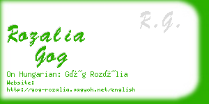 rozalia gog business card